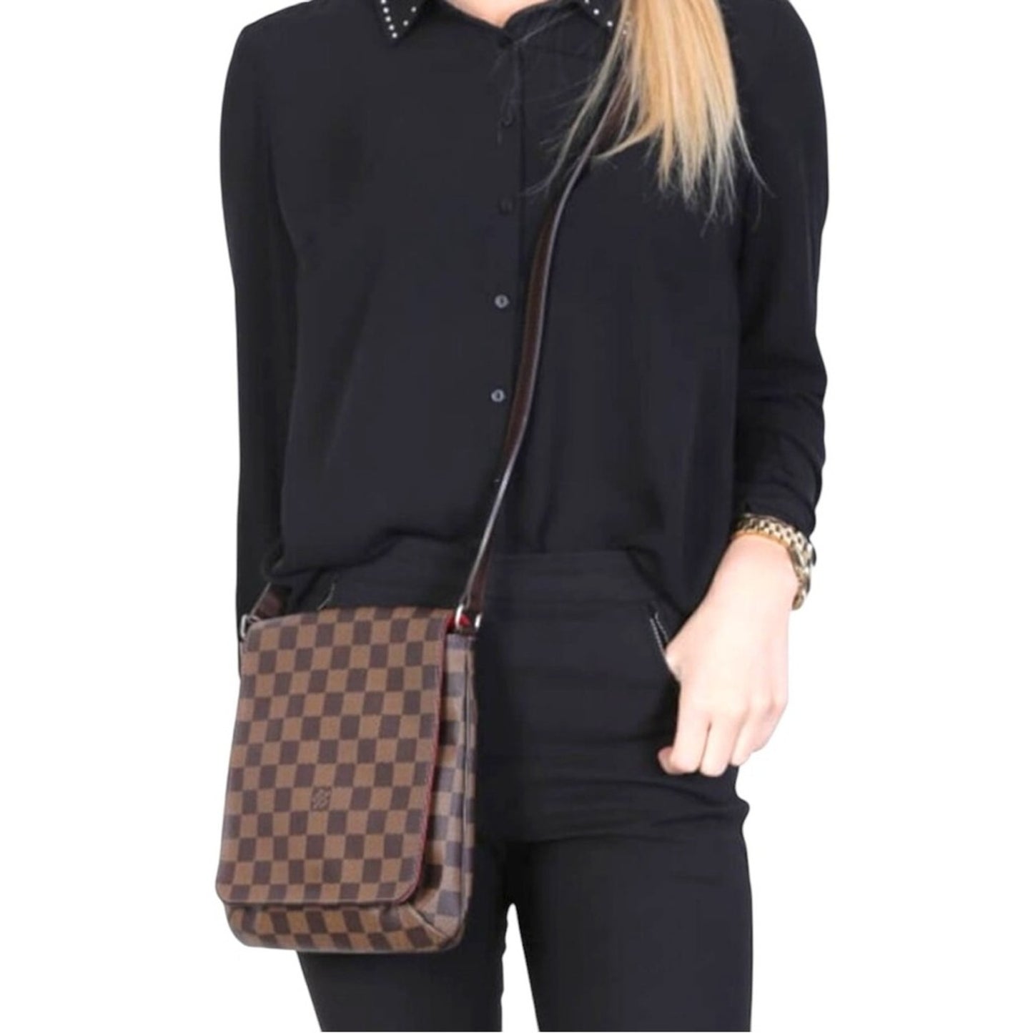 Louis Vuitton Damier Ebene Musette Salsa Crossbody Bag