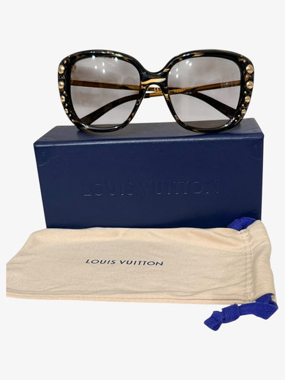 Louis Vuitton Z1127E Waimea Sunglasses — Black & Gold — Brown Gradient — Very Good Pre-Owned