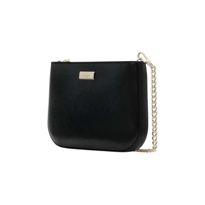 Kate Spade Black Saffiano Mini Shoulder Bag Pochette W/ Gold Chain Kenzie NWT