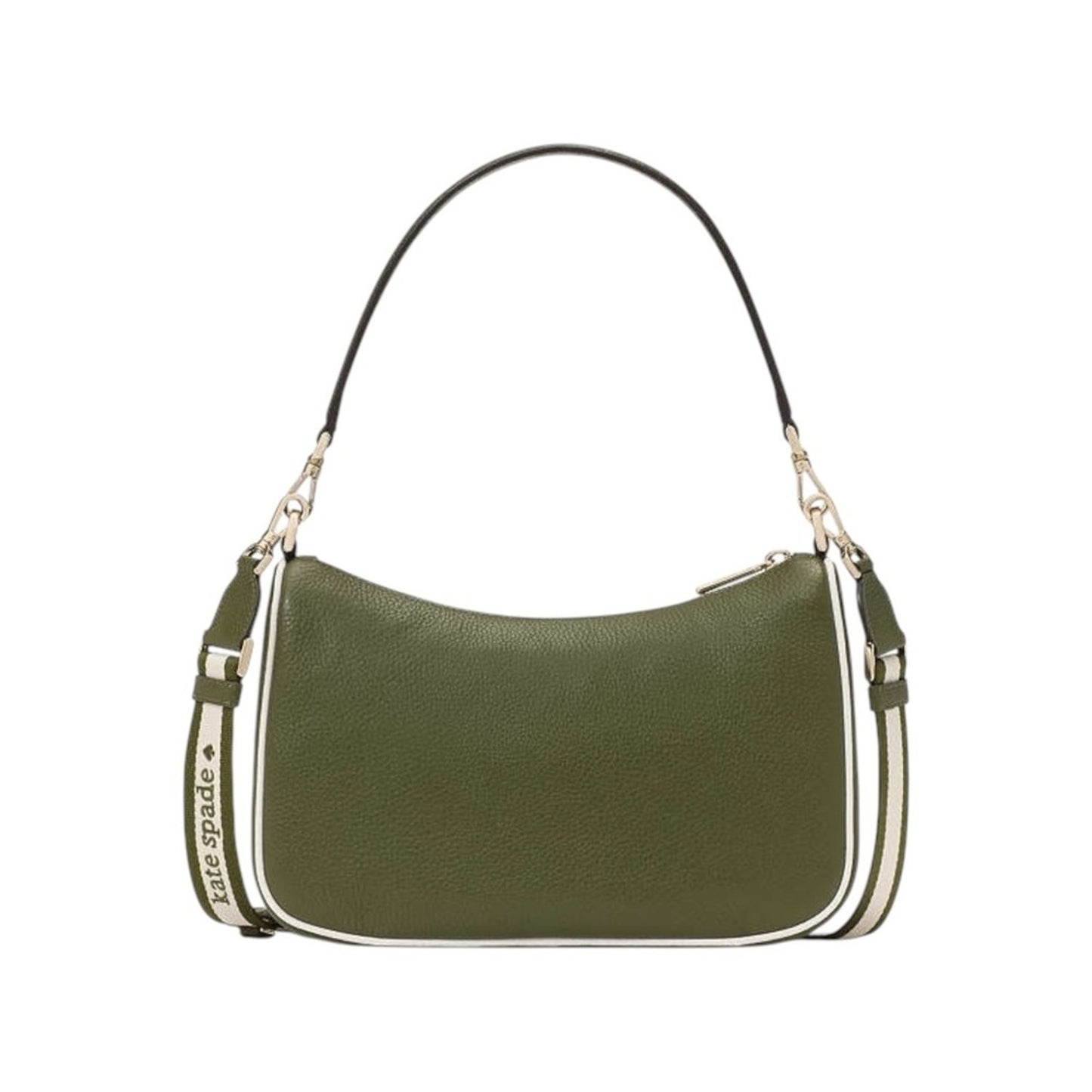 Kate Spade Green Pebbled Leather 2 Way Crossbody Bag & Zip Pouch NWT