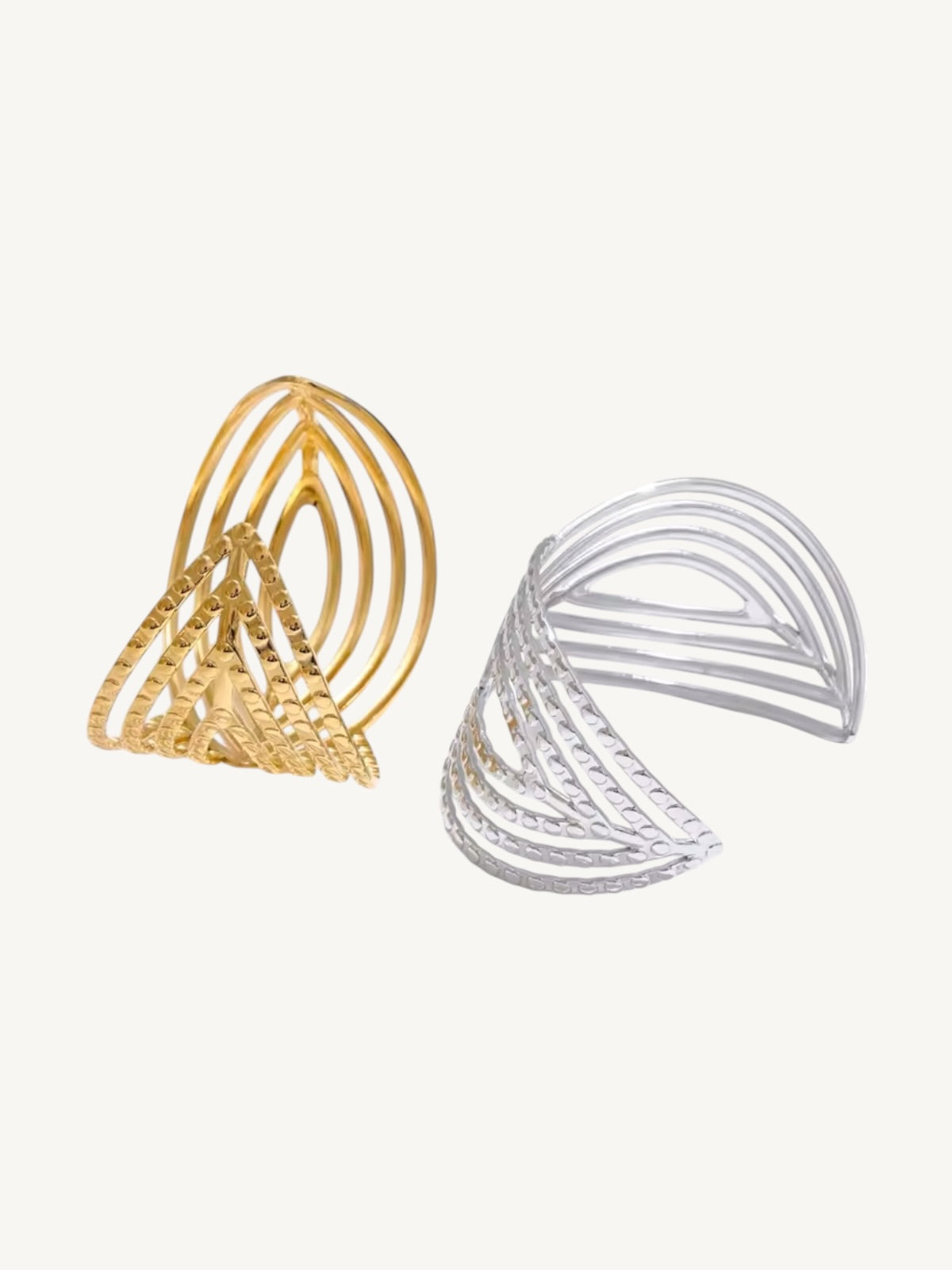 The Aile — Sculptural Multi-Strand Open Cuff Bracelet