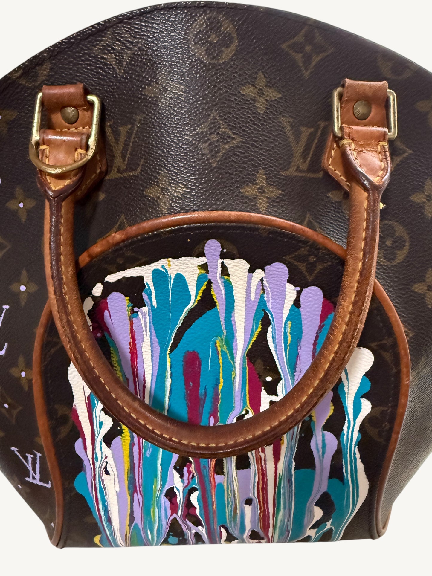 Louis Vuitton Ellipse MM Monogram Custom Hand-Painted Art Bag – Vintage 1998