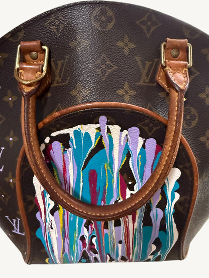 Louis Vuitton Ellipse MM Monogram Custom Hand-Painted Art Bag – Vintage 1998