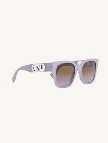 Fendi FE400631 Lavender Square Sunglasses — Gradient Brown Lenses — New