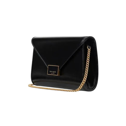 Kate Spade Anna Black Leather Envelope Convertible Clutch Crossbody NWT $298