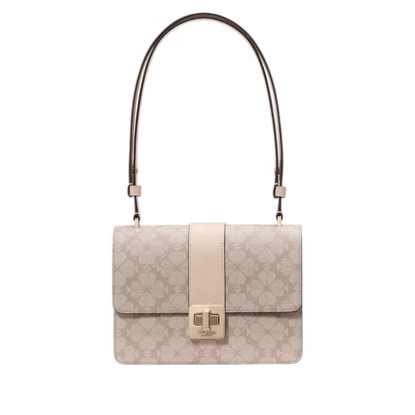 Kate Spade Cream Jacquard Spade Flower Convertible Shoulder Bag Crossbody NWT