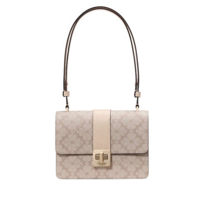 Kate Spade Cream Jacquard Spade Flower Convertible Shoulder Bag Crossbody NWT
