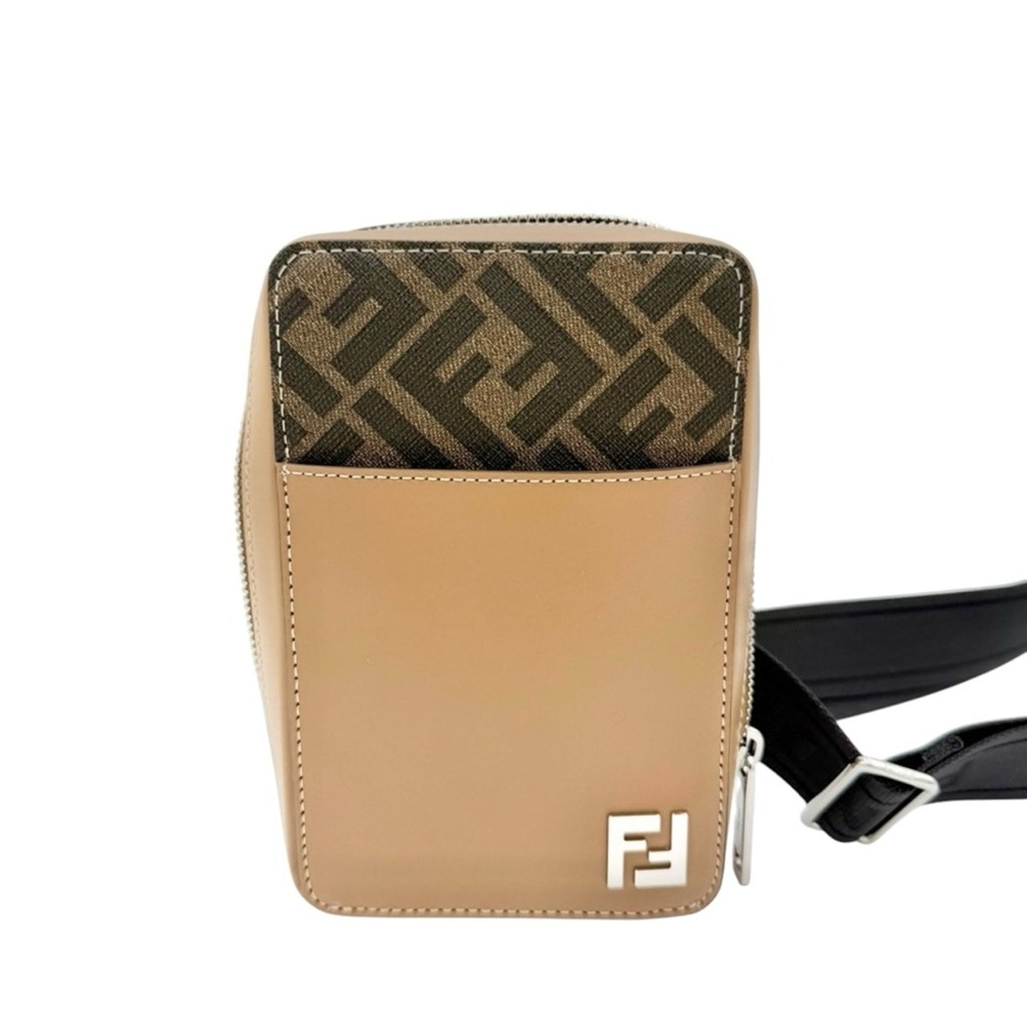 Retail $1,790 RARE NWT Fendi FF-Jacquard Leather Crossbody Bag (Unisex) W/ dust bag