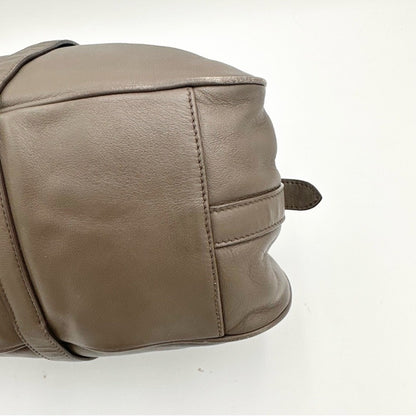 Prada Vitello Daino Leather Satchel in Elegant Taupe Gray –Timeless & Versatile