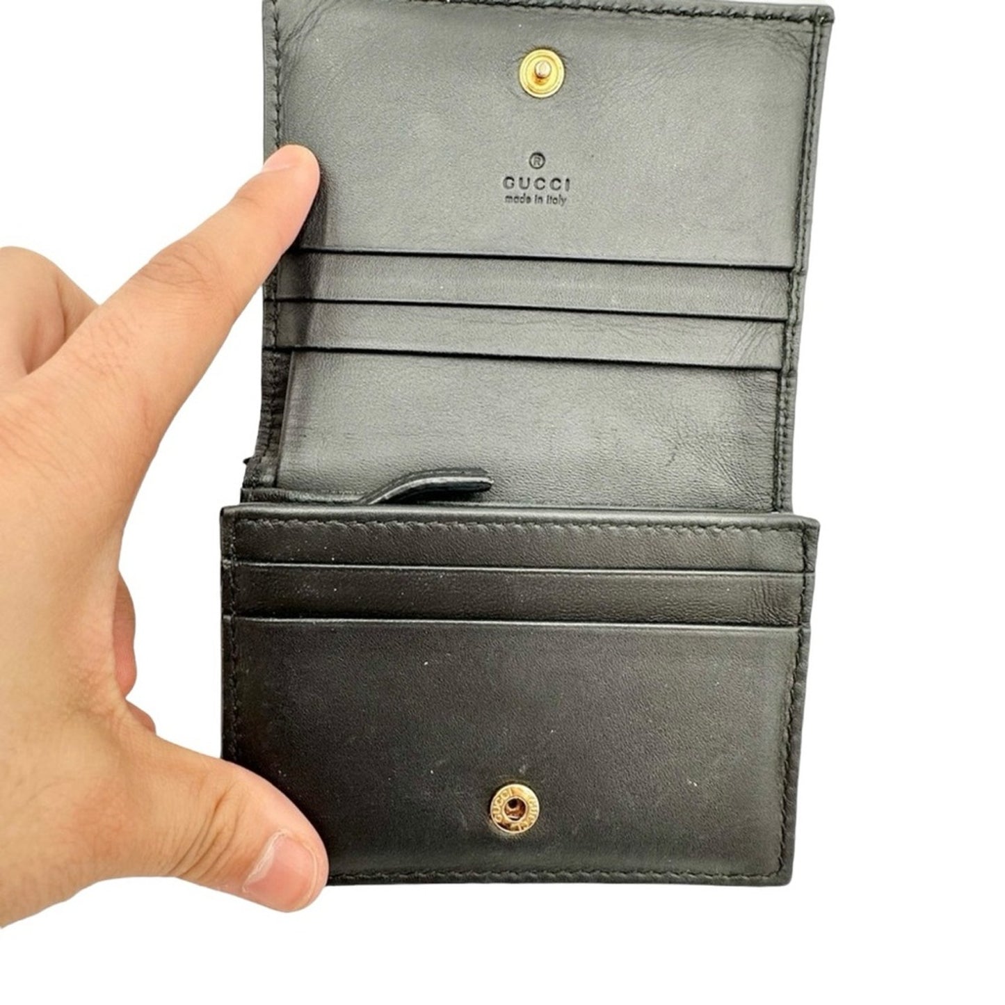 Gucci GG Supreme Bee Print Compact Bifold Wallet - Unisex