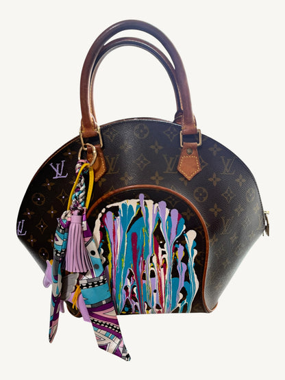 Louis Vuitton Ellipse MM Monogram Custom Hand-Painted Art Bag – Vintage 1998
