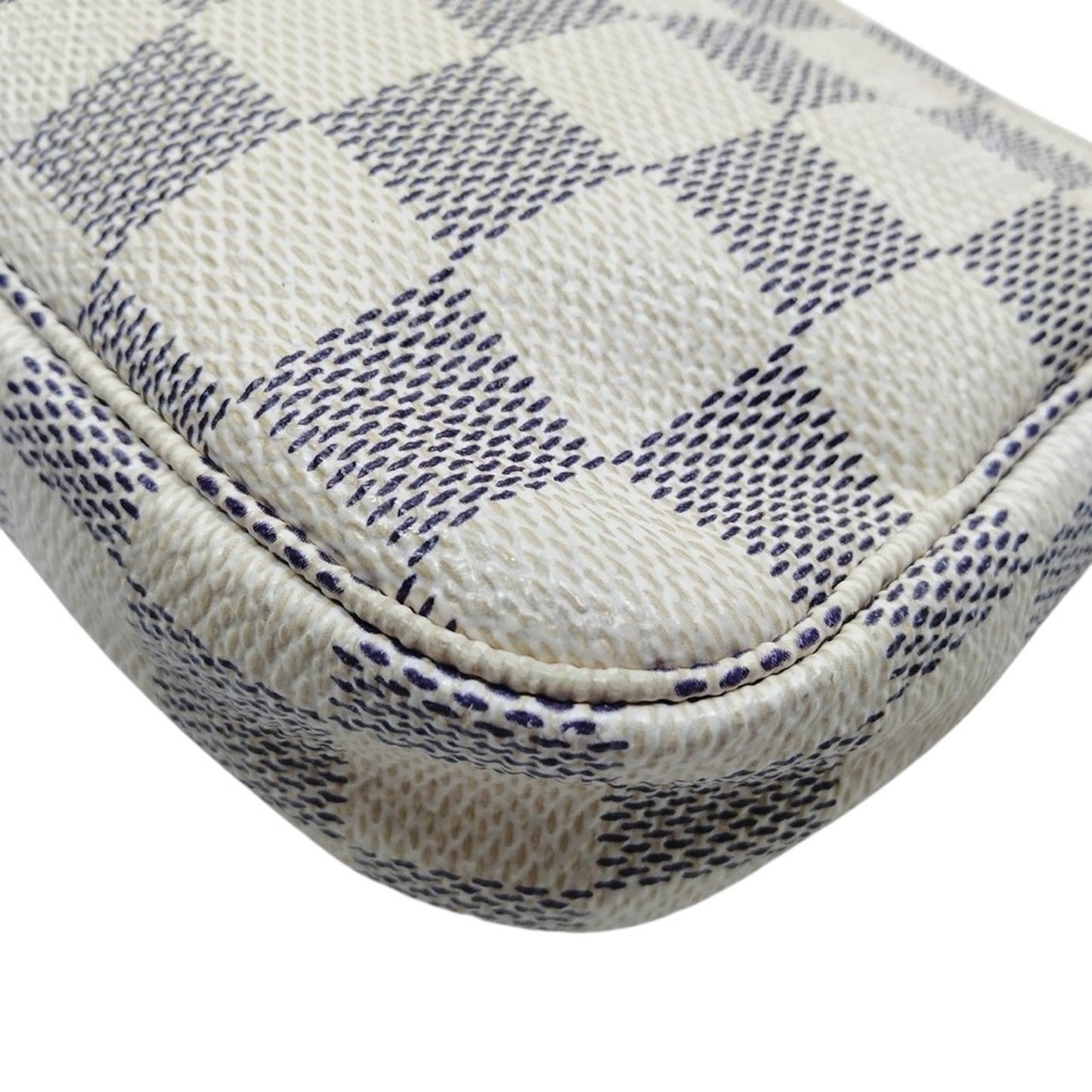 Louis Vuitton Mini Pochette Accessories Damier Azur N58010 Chain Pouch France