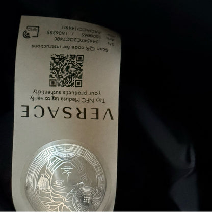 NWT Retail $1450 Versace La Medusa Palazzo Large Nylon Unisex Black Backpack