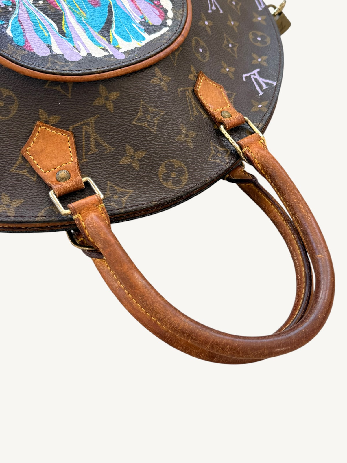 Louis Vuitton Ellipse MM Monogram Custom Hand-Painted Art Bag – Vintage 1998