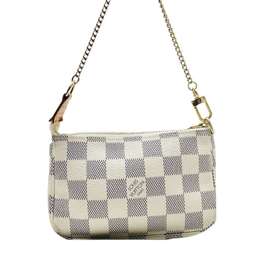 Louis Vuitton Mini Pochette Accessories Damier Azur N58010 Chain Pouch France