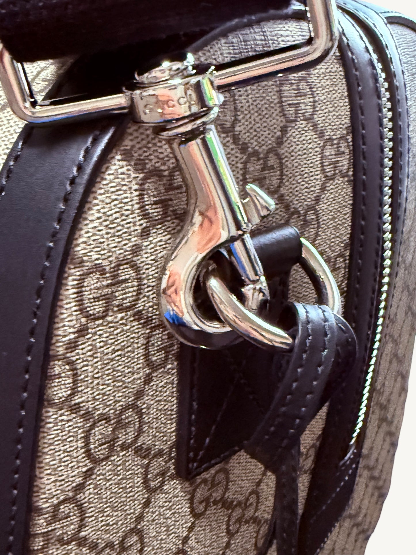 Gucci GG Supreme X-Large Travel Duffel Bag — Beige/Ebony — Brand New Full Set