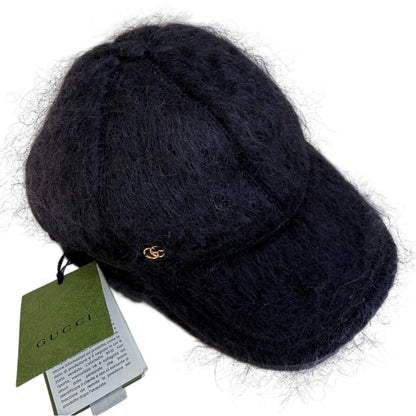 Gucci Mohair Baseball Cap – Black (Size XS)