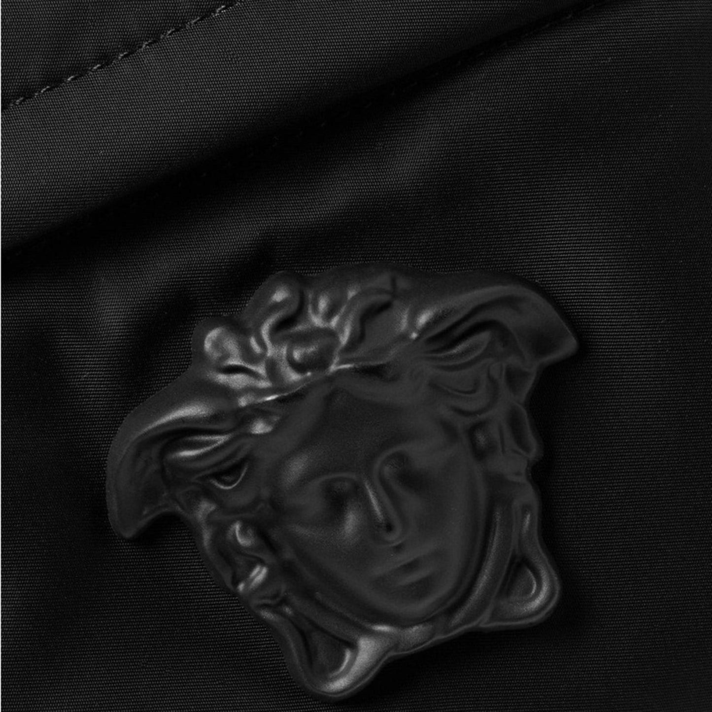 NWT Retail $1450 Versace La Medusa Palazzo Large Nylon Unisex Black Backpack