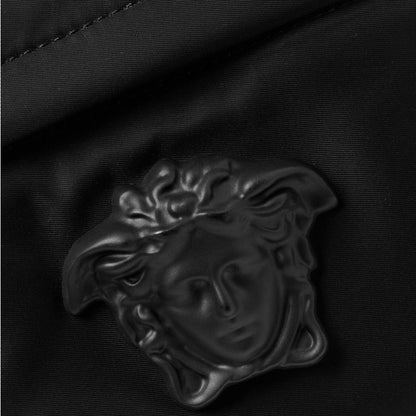 NWT Retail $1450 Versace La Medusa Palazzo Large Nylon Unisex Black Backpack