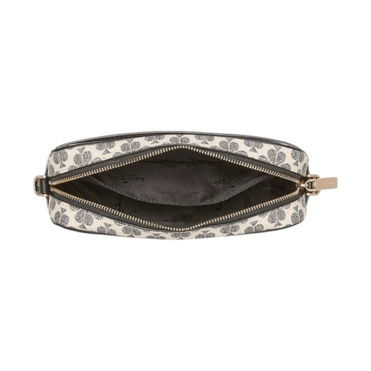 NWT Kate Spade Neutral and Black Spade Flower Camera Crossbody Bag