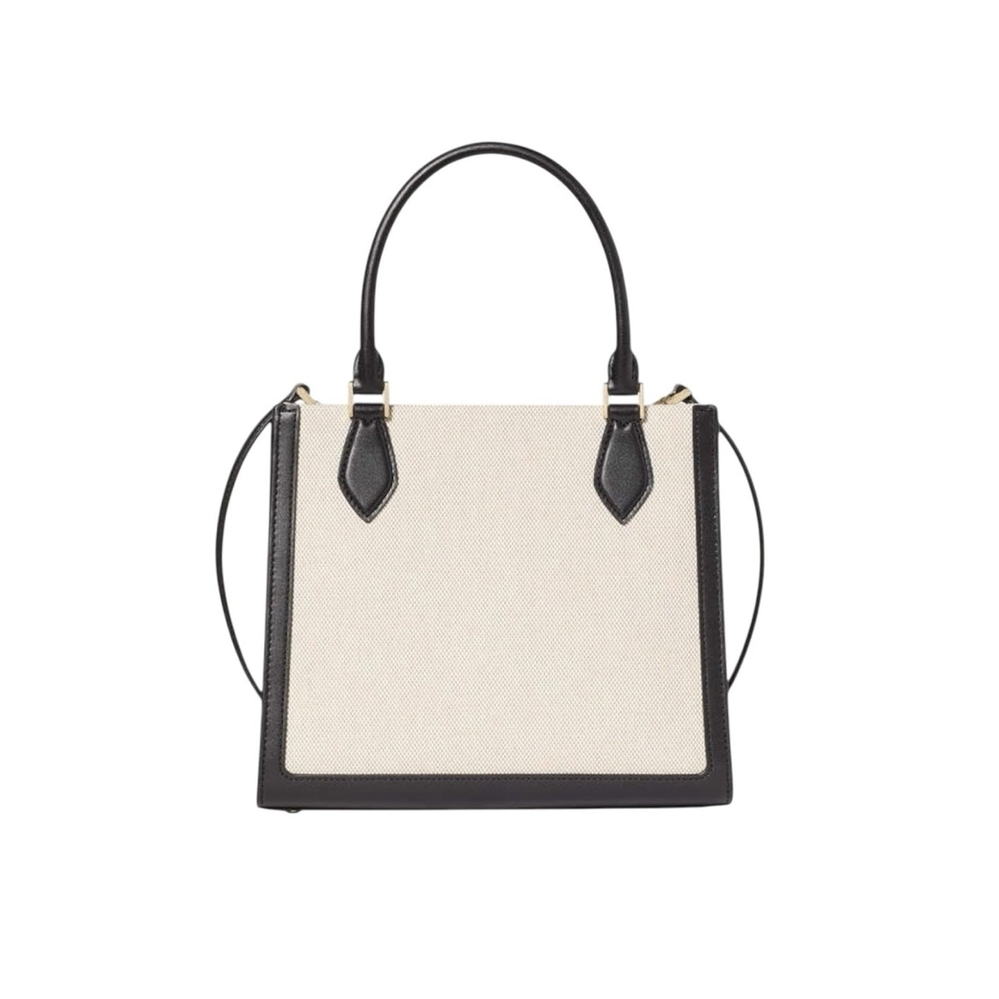 Kate Spade Ellie Canvas Tote Crossbody Black Cream Logo Bag NWT