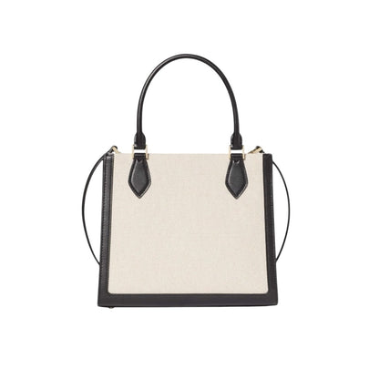 Kate Spade Ellie Canvas Tote Crossbody Black Cream Logo Bag NWT