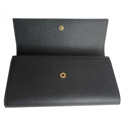 Like New Rare Gucci Python & Black Pebbled Leather Continental Wallet
