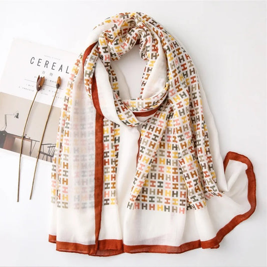 Silk-Emulation Satin Large Scarf