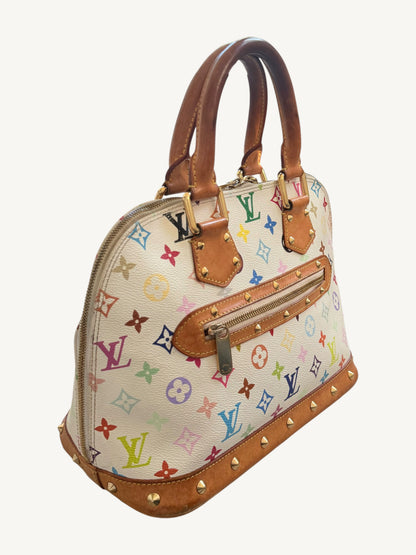 Louis Vuitton Alma MM — Multicolor White Monogram | Murakami Collaboration