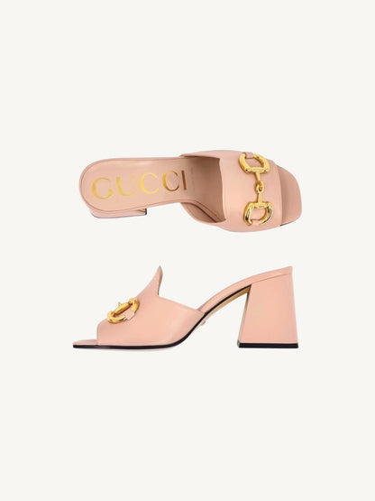 Gucci Horsebit 1953 Block Heel Mule — Blush Pink — Size 36 — New in Box