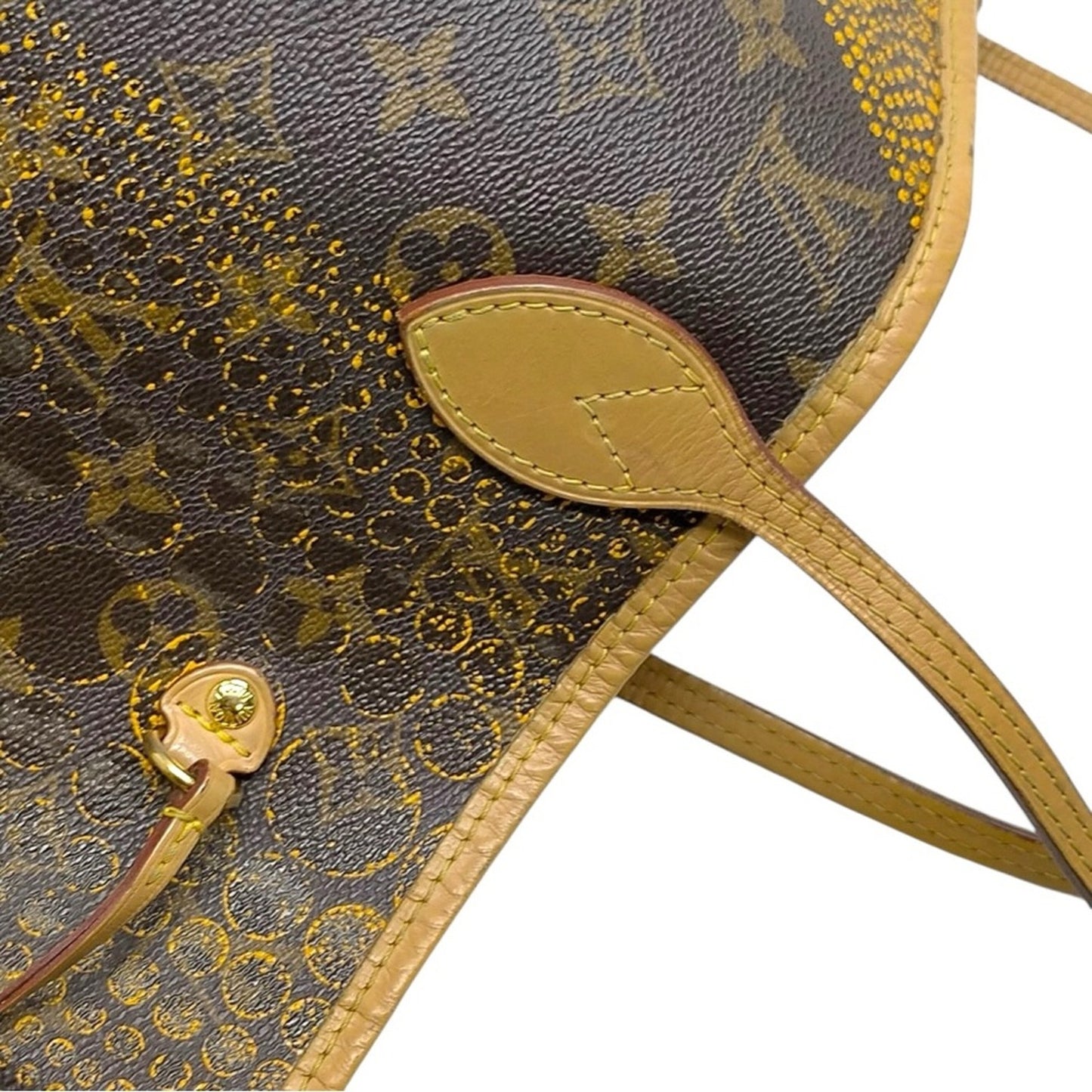 Louis Vuitton x Yayoi Kusama Limited Edition Yellow Waves Neverfull MM Tote