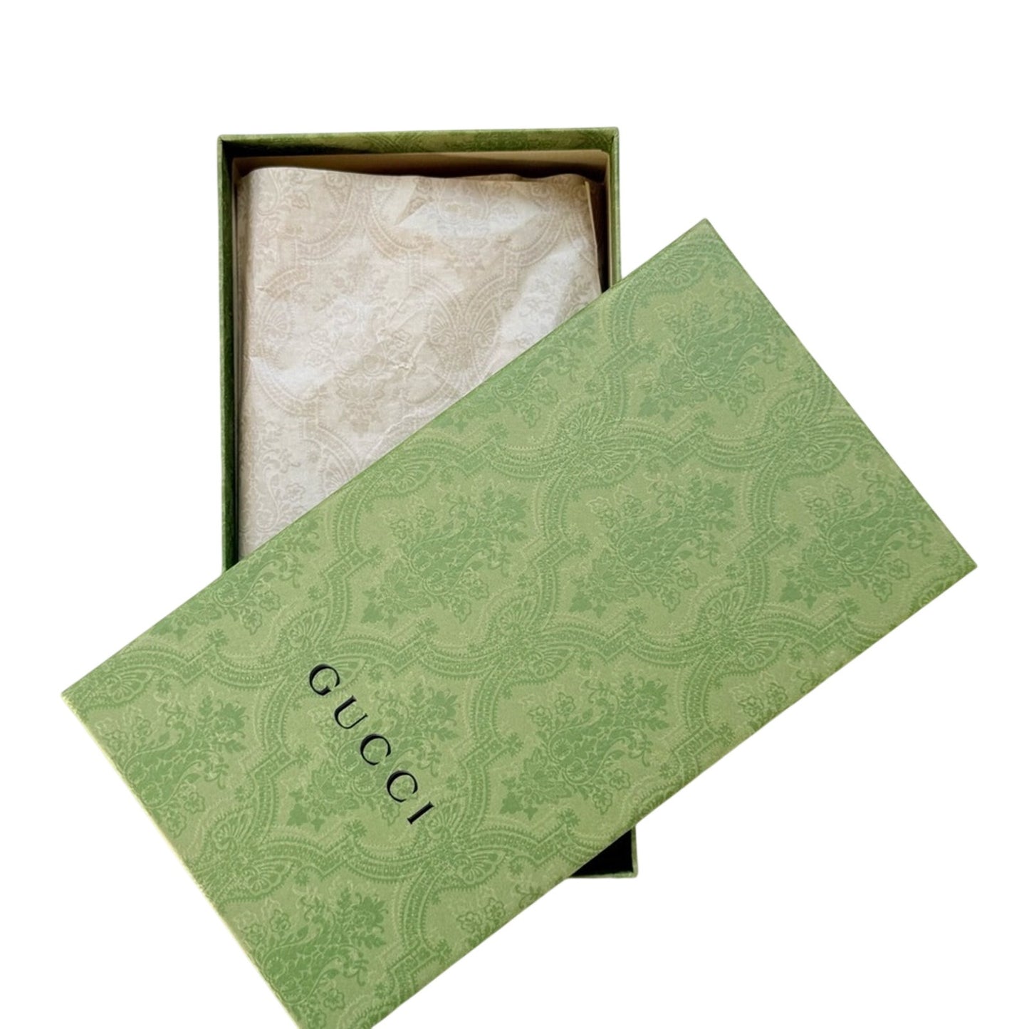 NWT & Box Gucci New Port Web Stripe Knit 100% Wool Beanie Hat Gray & White