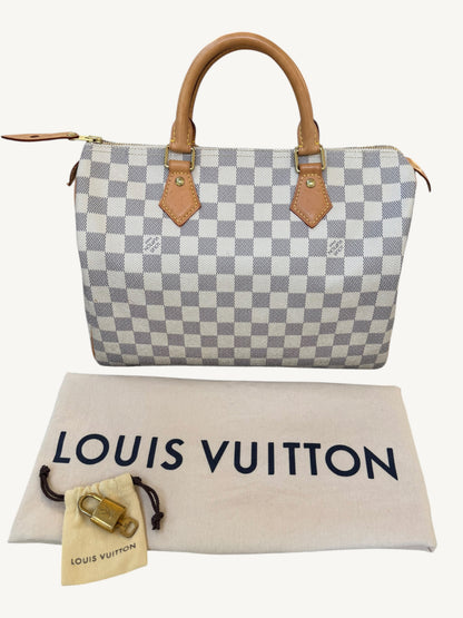 Louis Vuitton Damier Azur Speedy 30 — Excellent Pre-Owned Vintage
