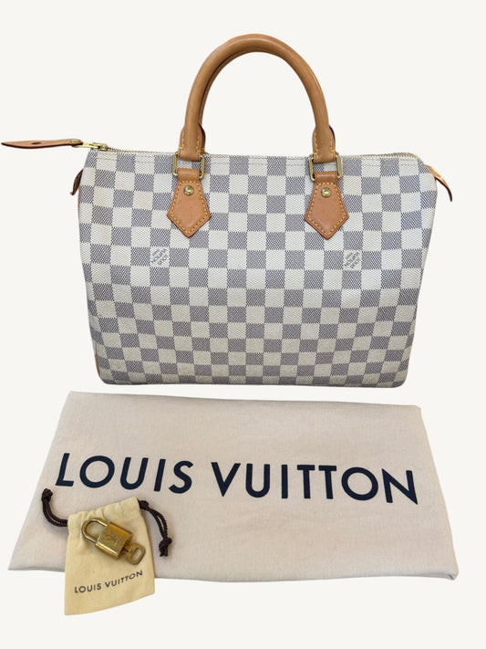 Louis Vuitton Damier Azur Speedy 30 — Excellent Pre-Owned Vintage