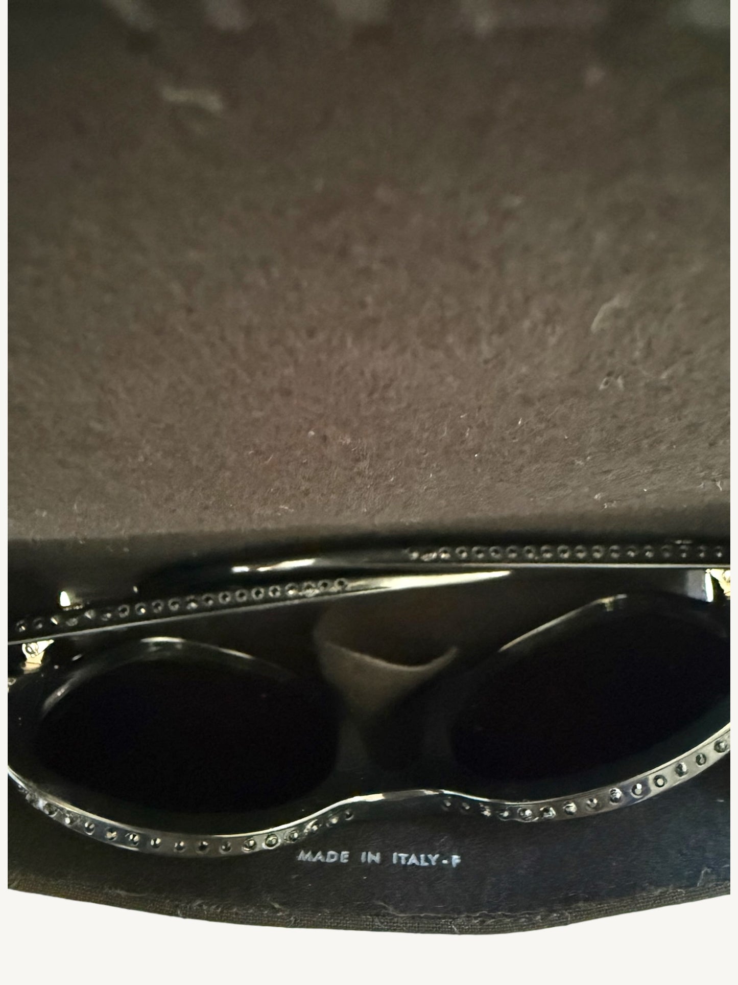 Chanel 40941 Crystal-Embellished Oversized Sunglasses — Black — Very Good Pre-Owned
