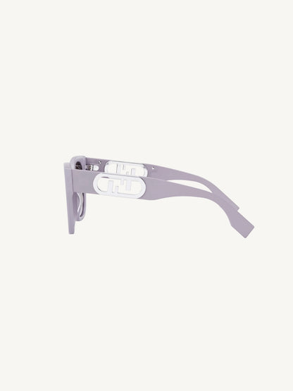 Fendi FE400631 Lavender Square Sunglasses — Gradient Brown Lenses — New