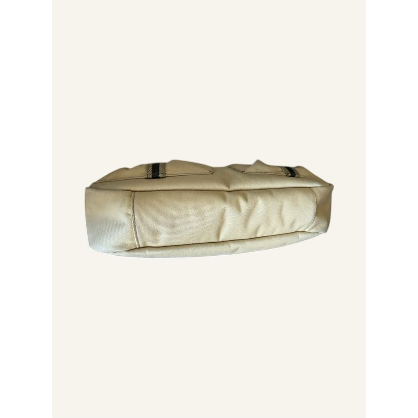 Gucci Sherry Line Beige Canvas Crossbody / Shoulder Hobo Bag Adjustable Strap