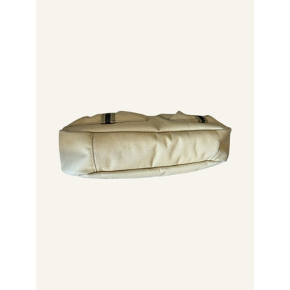 Gucci Sherry Line Beige Canvas Crossbody / Shoulder Hobo Bag Adjustable Strap