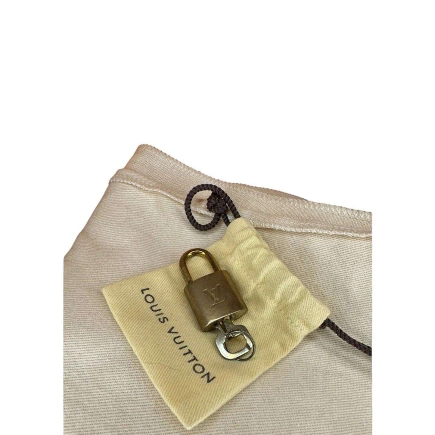 Louis Vuitton Damier Azur Speedy 30 Bag in White and Tan Excellent Condition