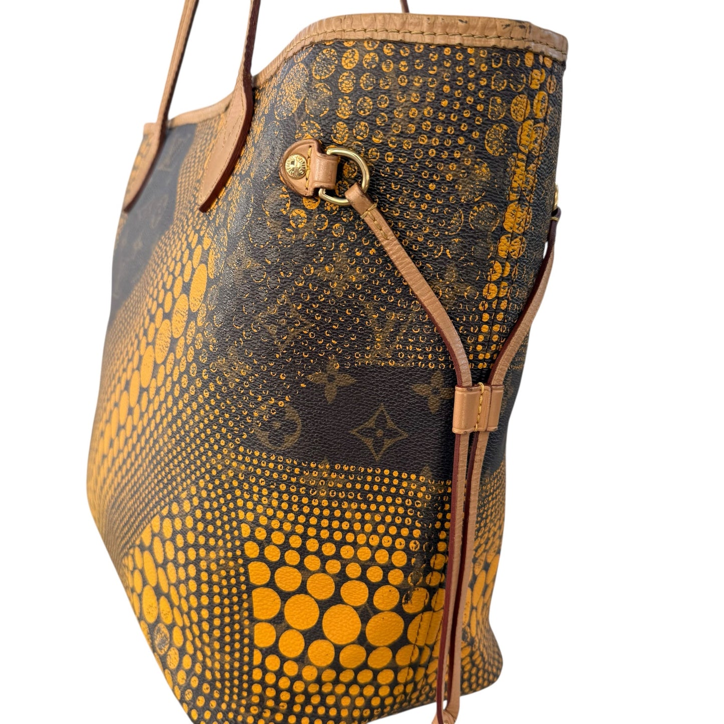 Louis Vuitton x Yayoi Kusama Limited Edition Yellow Waves Neverfull MM Tote