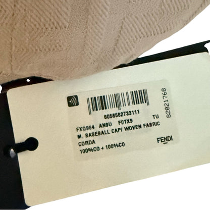 Fendi FF-Motif Cotton Baseball Cap – Beige (Unisex, Adjustable)