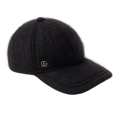 Gucci Mohair Baseball Cap – Black (Size XS)