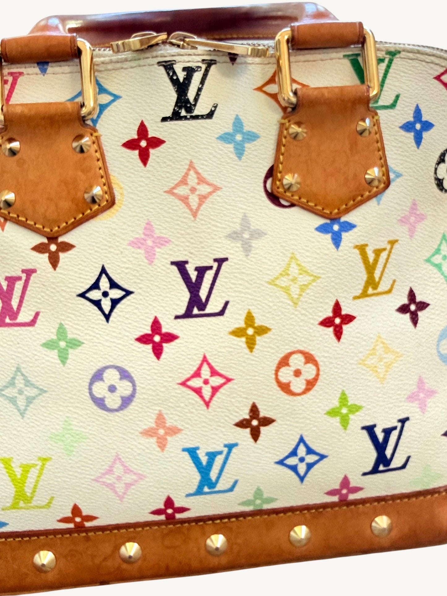 Louis Vuitton Alma MM — Multicolor White Monogram | Murakami Collaboration