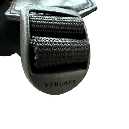 NWT Retail $1450 Versace La Medusa Palazzo Large Nylon Unisex Black Backpack