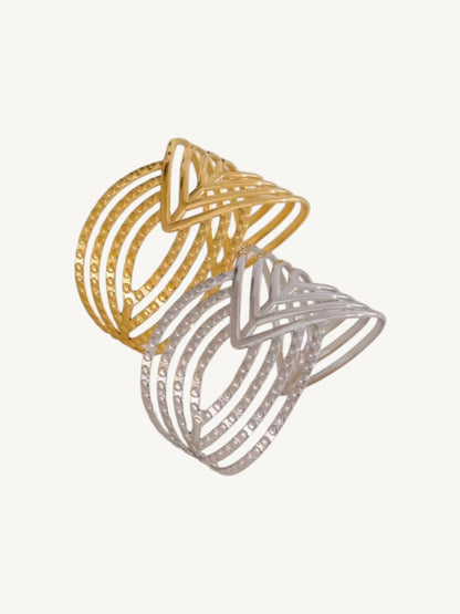 The Aile — Sculptural Multi-Strand Open Cuff Bracelet