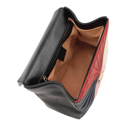 RARE Gucci Queen Margaret Tropuntata Bamboo Multicolor Backpack Pearl Bee Clasp