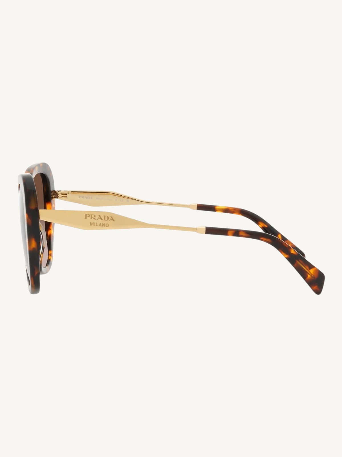 Prada SPR 03Y Tortoise Butterfly Sunglasses — Gold Temple — New Full Set