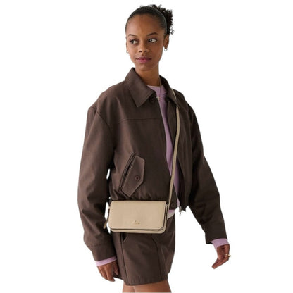Retail Kate Spade Juliette Pebbled Leather Crossbody Bag Light Sand