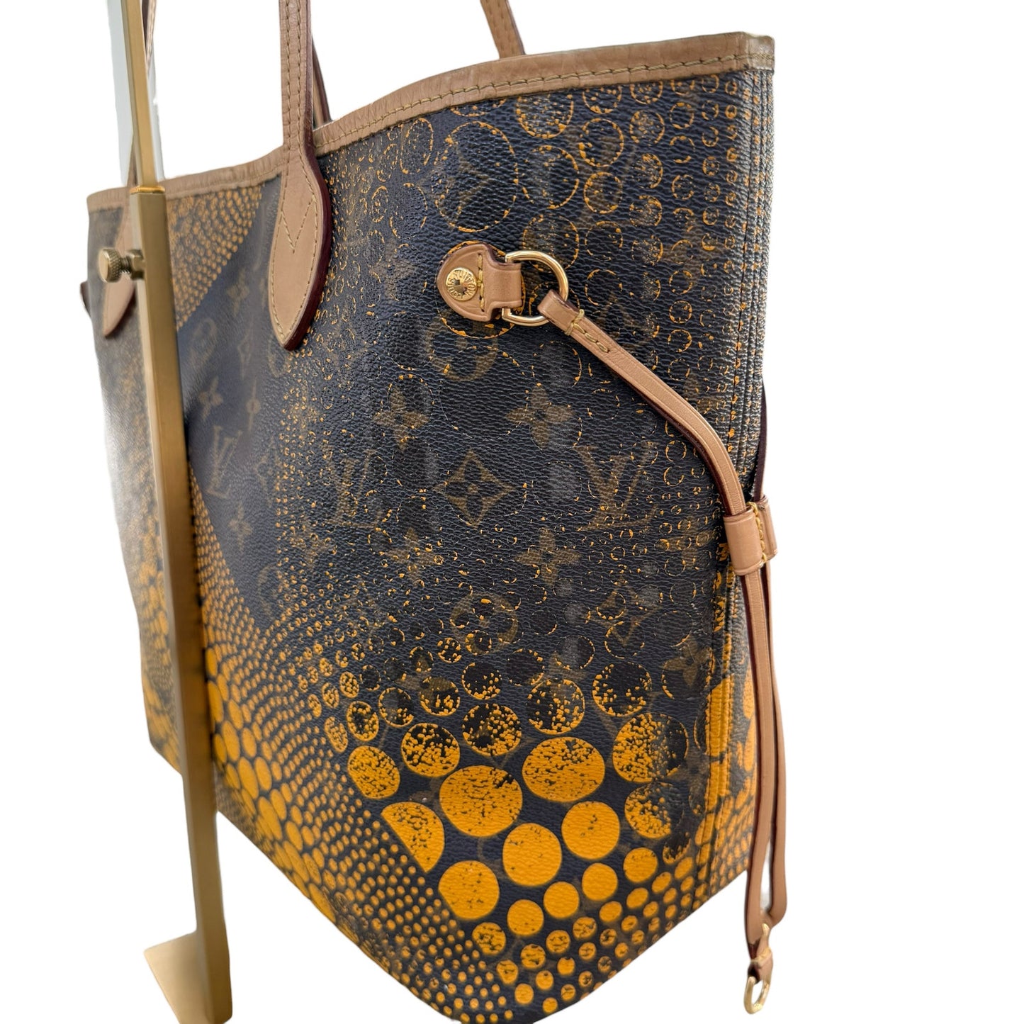 Louis Vuitton x Yayoi Kusama Limited Edition Yellow Waves Neverfull MM Tote