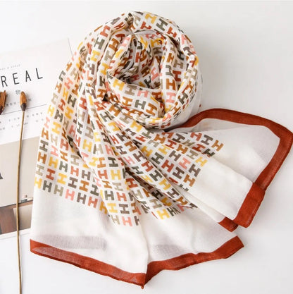 Silk-Emulation Satin Large Scarf